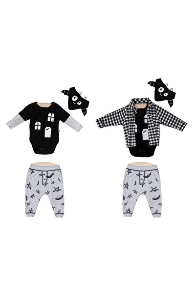 Wogi Erkek Bebek & Çocuk 4'lü Sweat Gömlek Eşofman Yakalık Takımı