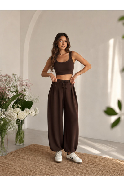 USLULAR Women's Modal Fabric Casual Shalwar Trousers with Pockets, Comfortabl...