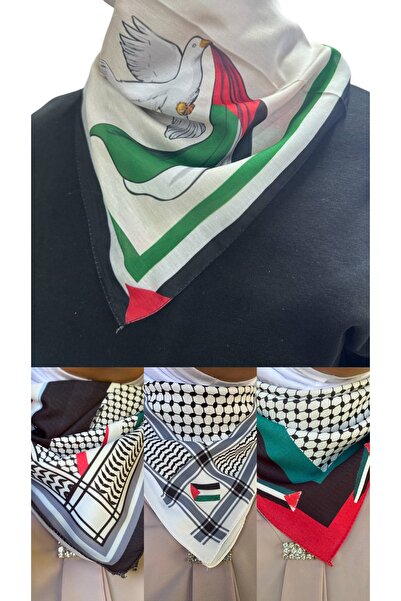 ALDAIYR 4 bucăți eșarfe tematice cu Palestina 50x50, unisex, potrivite pentru...