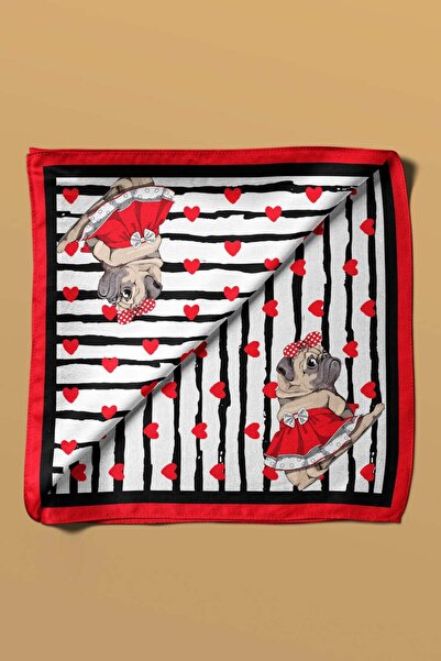 Modabutik F108 Violla Pug Desenli Bandana