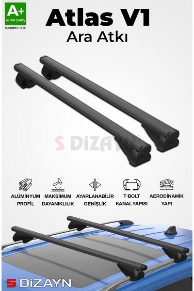 S Dizayn S-Dizayn S-Bar Atlas V1 Ara Atkı Tavan Taşıyıcı Barı Siyah 110 Cm Un...