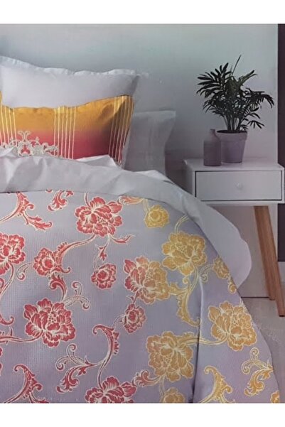 MILANO COLLECTION Set Lenjerie Pat Dublu 100% Bumbac 51209 C12 Red/Yellow