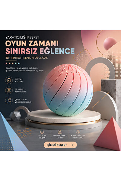 3D Hareketli Renkli Stres topu Oyuncak