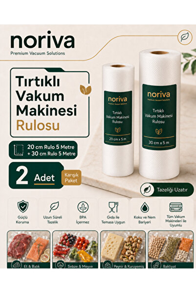 Noriva 20 Cm 1 Adet 30 Cm 1 Adet Ev Tipi Rulo Vakum Poşeti