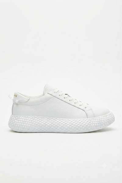 Zerenyus Felibord Lace-Up Thick Sole Premium Men's Sneaker White Sax