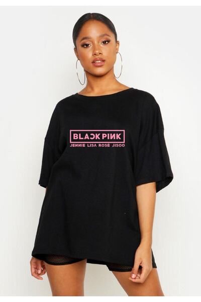 nrage Μπλουζάκι Oversize Μαύρο Ροζ