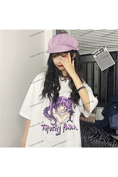 Adrift Y2K Unisex Harajuka Anime Retro Kawai Kuromi T-shirt Kod  Rertr Tarzso...