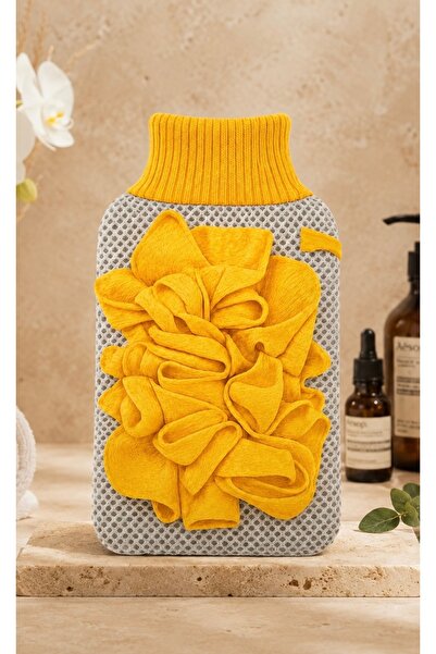 sterk 1 Adet Sarı Çift Taraflı Premium Banyo Duş Kesesi Köpürtme Etkil Peelin...