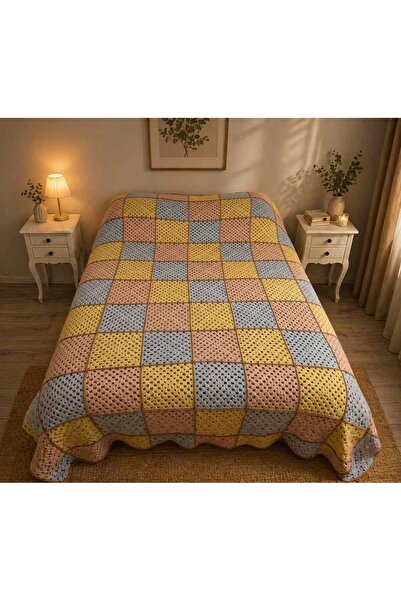 Sertdemir handmade MOTİFLİ ÇOK AMAÇLI EL ÖRGÜSÜ ÖRTÜ