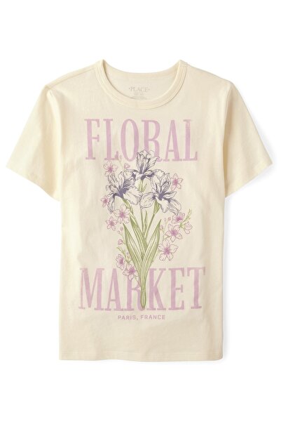 The Children's Place تي شيرت بناتي مريح بطبعة زهور من Floral Market