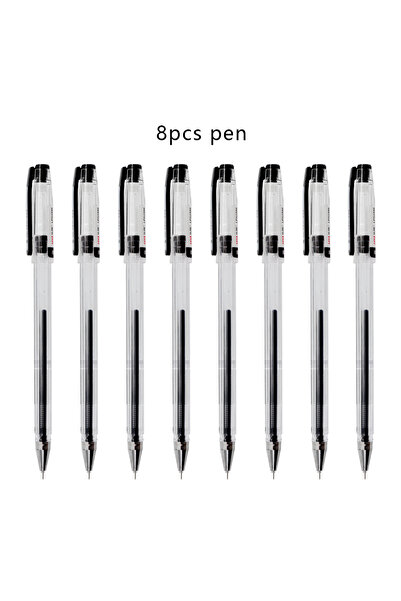 Choice black 0.28mm 8pcs set 0.28mm New Ultra-fine Gel Signature Pen Set, Ful...