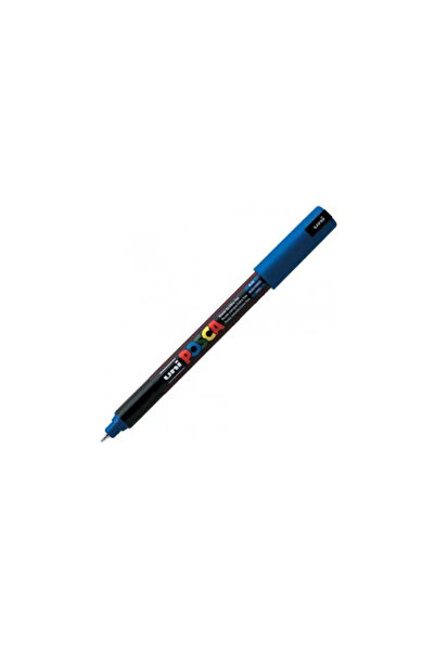 POSCA Marker UNI Posca, 0.7 mm, varf fin metalic, Albastru Metalizat