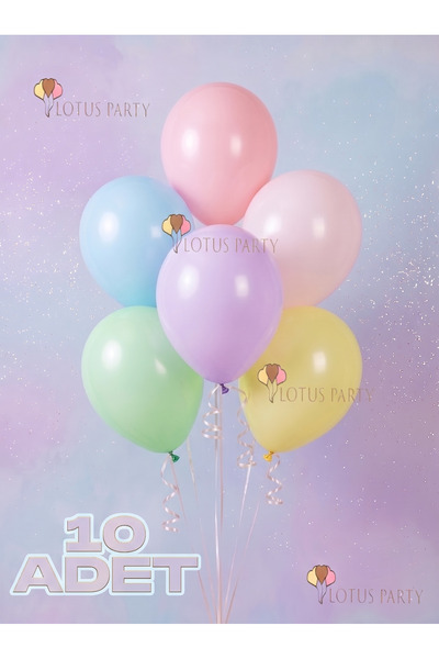 LOTUS PARTY 10 قطع من بالونات ماكارون بألوان مختلطة