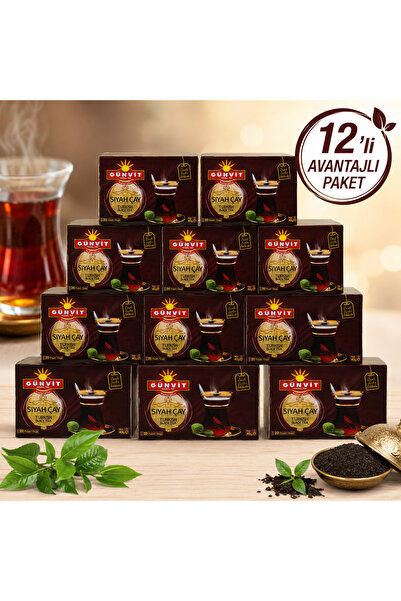 Siyah Çay Bardak Poşet 20'li Kutu X 12