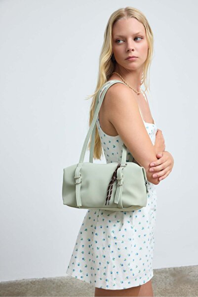 Shule Bags Gia Charmlı Oval Çanta Mint