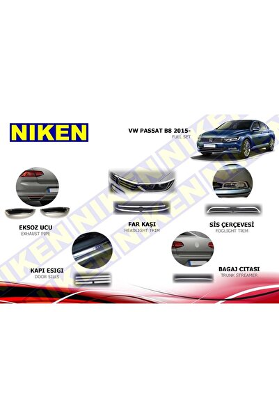 Niken Vw passat b8 krom nikelaj seti 12 parça 2015+