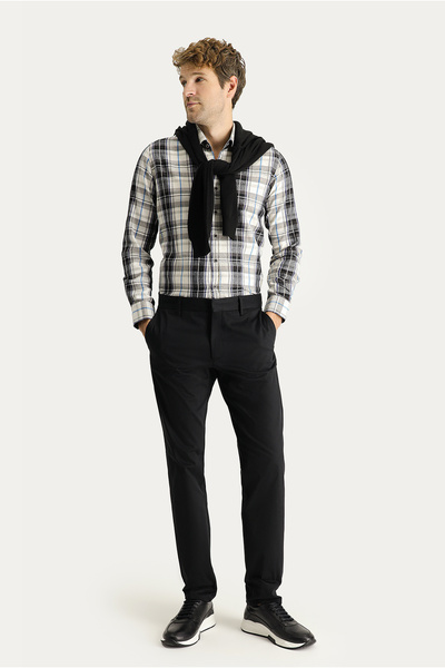 Kiğılı Relaxed Fit Comfortable Cut Lycra Satin Canvas / Chino Pants