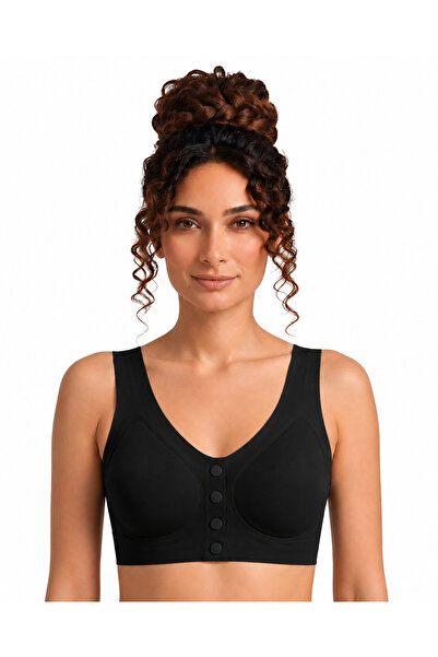 westicgiyim Laser Cut Seamless Underwire-Free Bra with Front Snap Pads