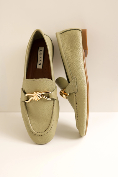 by selvi Lukka Shoes Balerini Cameron din piele naturală pentru femei, verde ...