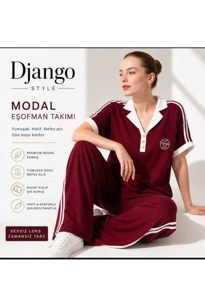 DJANGO STYLE COMPLET SPORTIV DIN BUMBAC MODAL GOLD CU GULER TIP PRINCESĂ ȘI B...