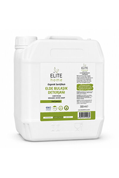 The Elite Home Organik Ve Vegan Sertifikalı Elde Bulaşık Deterjanı 3 Kg Kokusuz