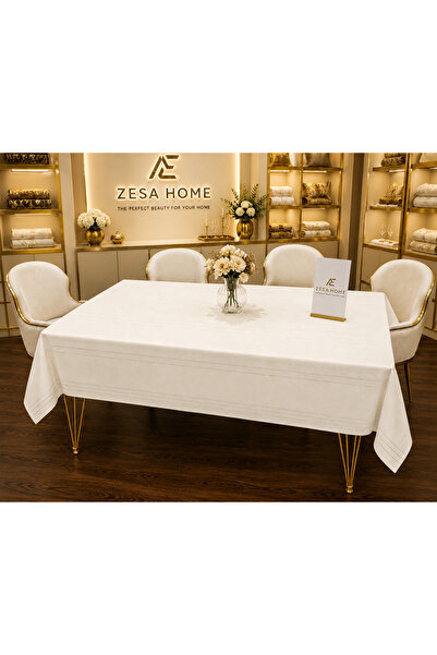 ZESA HOME Colber Stripe Detailed Tablecloth 160x100...160x280