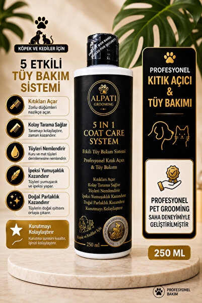ALPATİ GROOMİNG 5 in 1 Coat Care System Profesyonel Kıtık Açıcı & Tüy Bakım F...