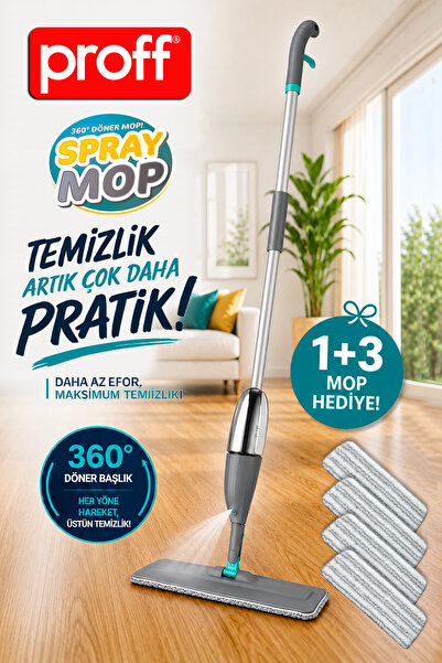 Proff Sprey Mop 1 3 Adet Yedek Mop