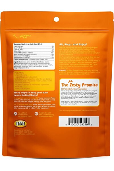 Zesty Paws Dog Everyday Health Training Bites – PEANUT BUTTER – 12oz/340g