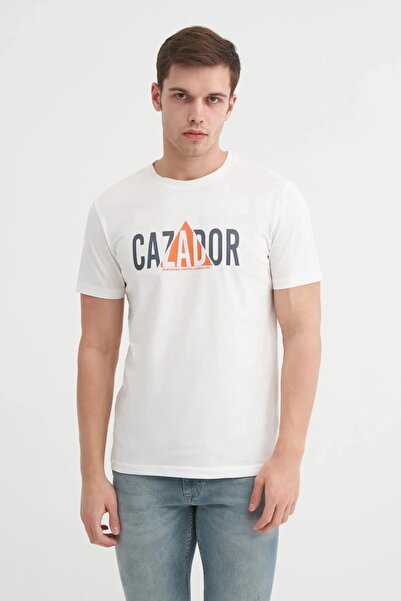 Cazador Μπλουζάκι με βαμβακερή στάμπα με λεπτή εφαρμογή