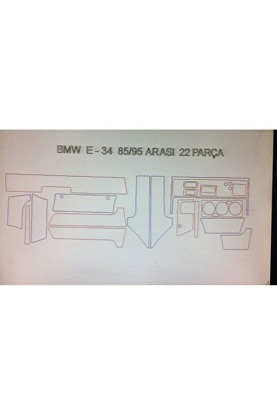 Demircioğlu Oto Aksesuar Marketi Bmw e34 1988-1995 22-piece glove box trim (w...