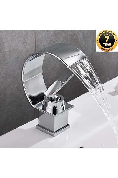OEM Bathroom Sink Faucet Chrome Color Waterfall New Model Imported with 7 Yea...