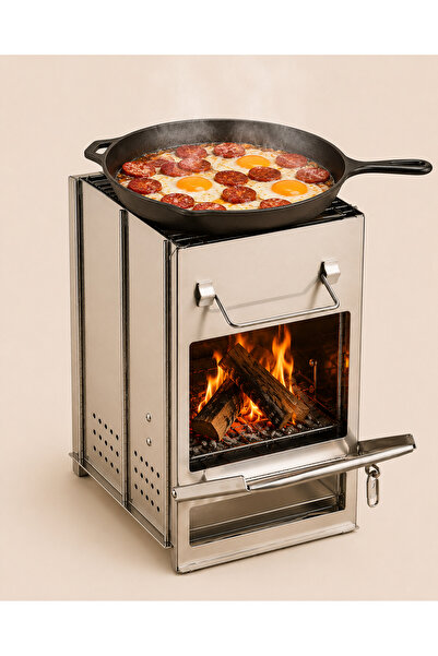 Store MYClass FireBox Katlanır Paslanmaz Çelik Kamp Ocağı
