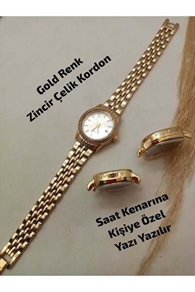 Brality SAAT KENARINA KİŞİYE ÖZEL YAZI YAZILIR , Retro Model Vintage Yuvarlak...