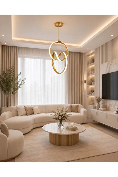 OSC HOME AYDINLATMA TASARIM SARI Modern Sarkıt Led Avize Beyaz sarı gün Işığı...