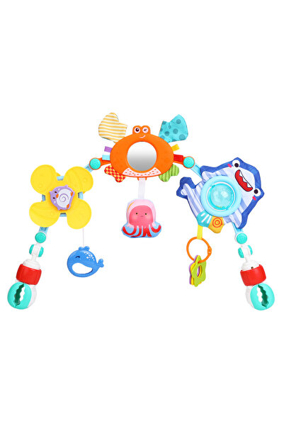 Choice عربة أطفال Ocean Baby Toy ذات قوس موسيقي مع مشبك قابل للتعديل وسرير مت...