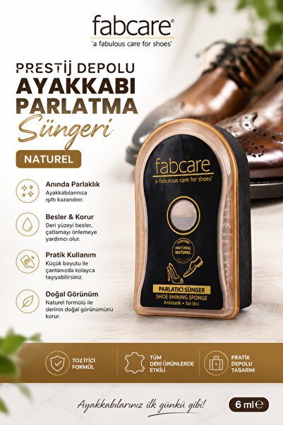 Fabcare Prestij Depolu Ayakkabı Parlatma Süngeri Naturel