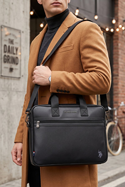 U.S. Polo Assn. Us Polo Assn 25029-25030 Laptop Bag with Shoulder Strap Brief...