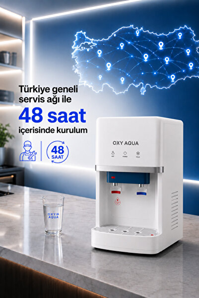 OXYAQUA Tezgah Üstü Sıcak Soğuk Su Çıkışlı Arıtmalı Su Sebili