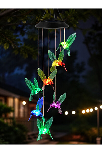 Zenorius Clopoței de Vânt Solari cu Păsări Colibri , Lumină Multicoloră, Încă...