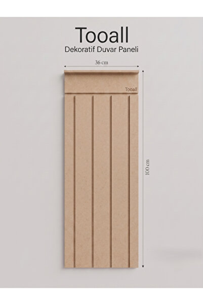 Tooall Dekoratif Duvar Paneli ( 36 X 100 Cm ) Boyanabilir Ahşap 6 Mm Ham Mdf ...