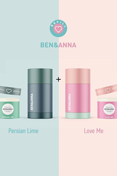 BEN ANNA Ben&Anna Love Me ve Persian Lime Refill Deodorant 2’li Aile Paketi V...