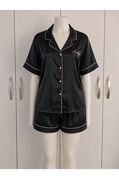 Lady Lingerie Plus Size Women's Sleepwear Two Piece Satin Pajama Sets Nightwe...