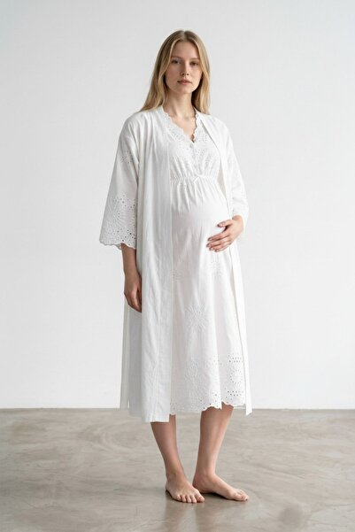 Generic Brand Venera Elegant Scallop Detailed Stylish Double Maternity Set - ...