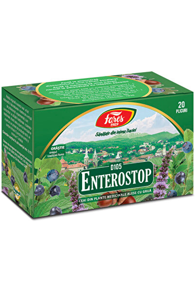 Fares Ceai Enterostop, 20 plicuri – Susține tranzitul intestinal normal și re...