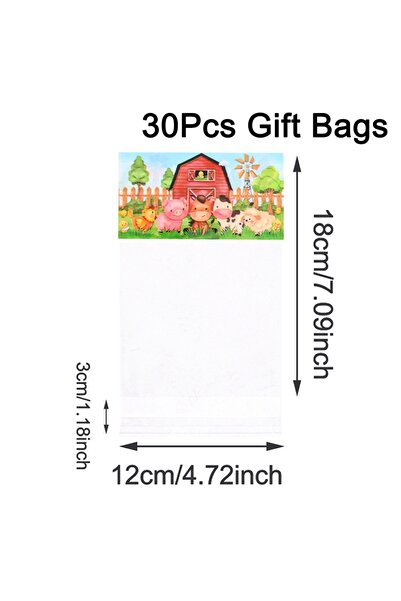 Choice as picture 30pcs 30/50pcs Farm Animals Goodie Candy Bags Farm Gift Bag...