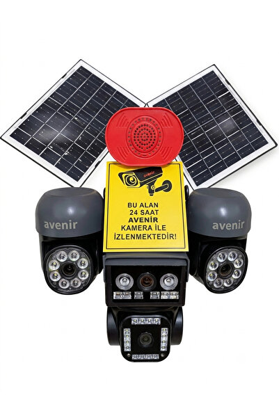 AVENİR AV-S446 4 KAMERALI 3 PTZ'Lİ 12MP GÜNEŞ ENERJİLİ AKILLI KAMERA