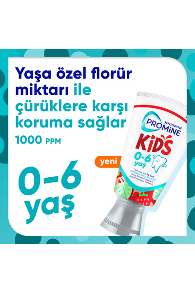 Sensodyne Promine 0-6 Yaş Çocuk Diş Macunu 50ml - Çilek Aromalı 50ml + Mini Boy Hediye! (15ml)