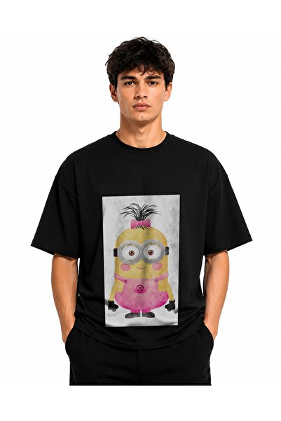 Inscriptie Tricou Unisex Bumbac Premium Casual " Minion girl pink "