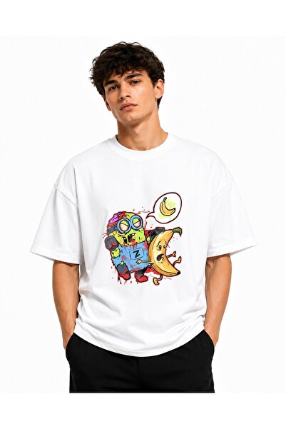 Inscriptie Tricou Unisex Bumbac Premium Casual " Minion & Banana "